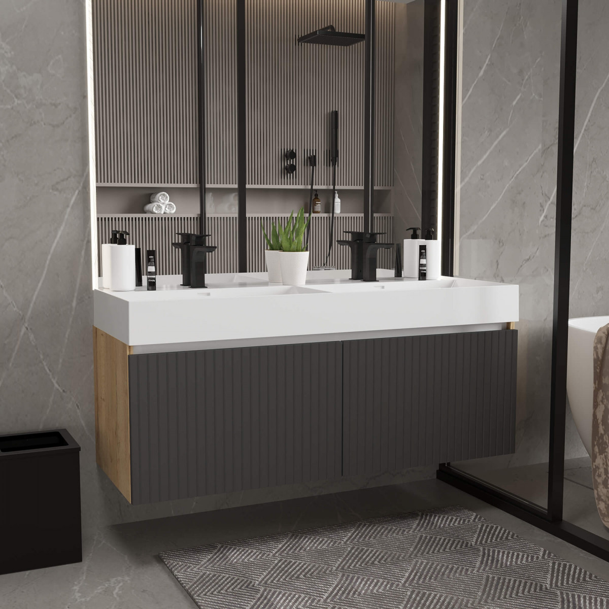 Koupelnová skříňka Capri Deluxe — umyvadlo v ceně