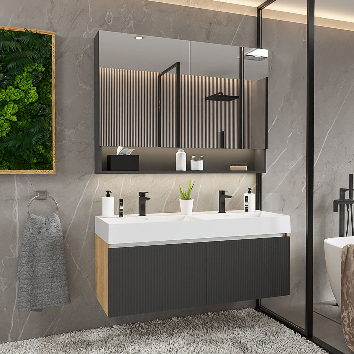 Kúpeľňová zostava Capri Deluxe Plus — umývadlo v cene