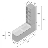 Kúpeľňová zostava Siena Deluxe — umývadlo v cene