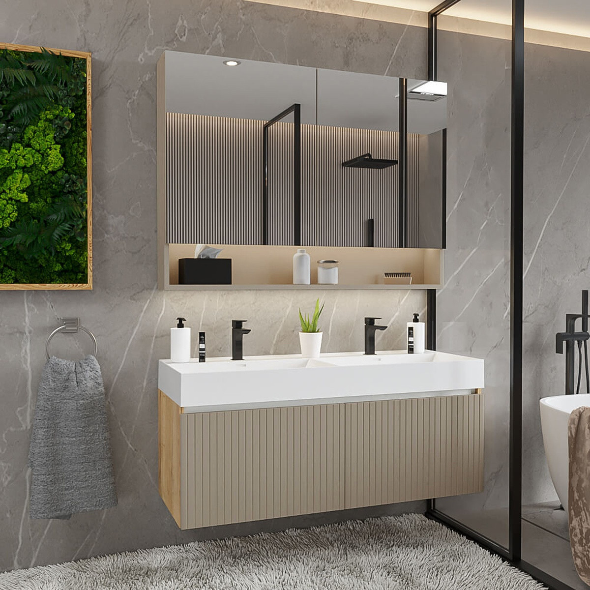 Kúpeľňová zostava Capri Deluxe Plus — umývadlo v cene