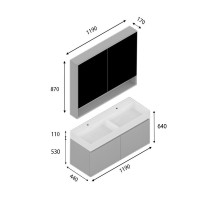 Kúpeľňová zostava Capri Deluxe Plus — umývadlo v cene